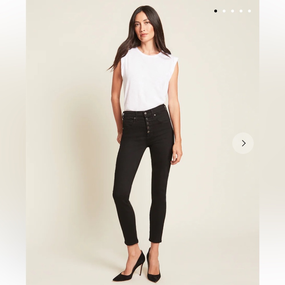 Veronica Beard DEBBIE 10” Skinny Jean Ankle-Crop in Raven Wash